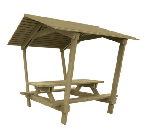 Table pique nique couverte