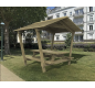 🏕️ Table pique-nique couverte en bois | Avec toiture