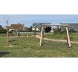 Balançoire en bois de robinier, Balançoire en robinier, Portique-balançoire en robinier