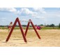 Portique balançoire bois collectif 2 places pour aire de jeux