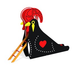 Grand toboggan COQ en inox