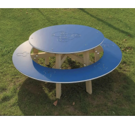 Table pique nique ronde pour école, Table extérieure pour école, Table pique nique école maternelle