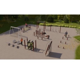 Parcours Ninja extérieur multi-activités pour collectivités