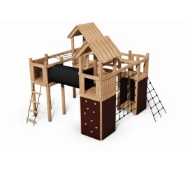 Forteresse Multijeux en Bois pour Aire de Jeux Extérieure