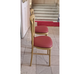 🪑 Chaise de banquet Médiéval Or en hêtre | Baleine Bleue