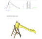 Toboggan pour école, Toboggan hauteur 1,20 m, Toboggan échelle pour aire de jeu