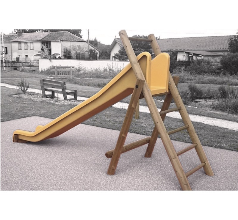 Toboggan polyester avec échelle pour collectivité