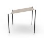 Voile d'ombrage carrée beige avec des poteaux en anthracite métallique