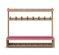 Banc vestiaire 8 patères | Mobilier pour crèche et école