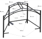 Kiosque avec table et bancs, Abri avec table et bancs, Gloriette avec table et bancs