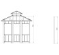 Banquettes avec toit, Gloriette pour professionnel, Abri de rue, Abri avec banquettes