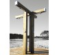 Douche de plage en bois, Douche de plage avec bouton de temporistaion, Douches de plage