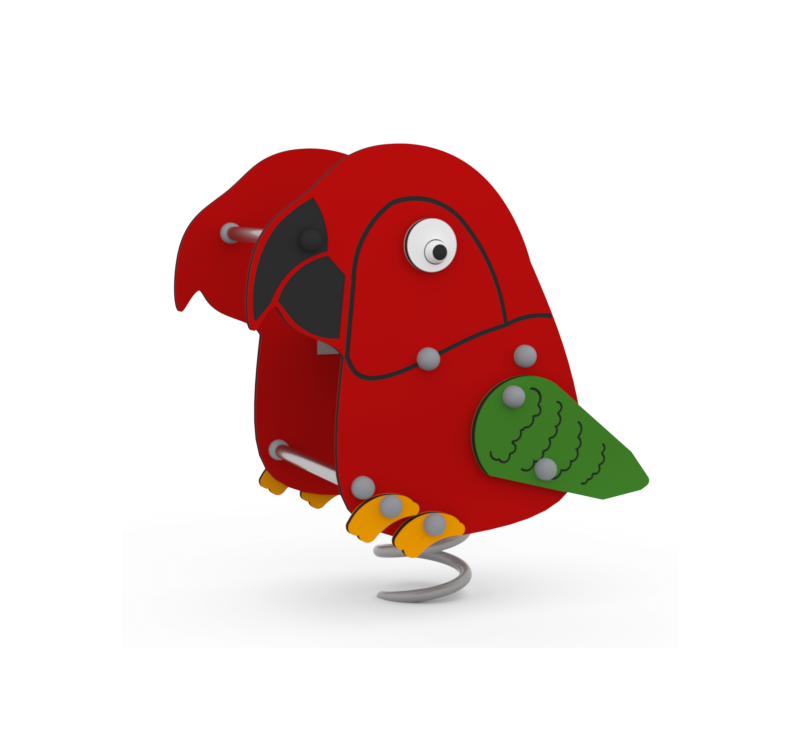 Jeu sur ressort Perroquet rouge