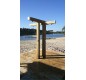 Douche de plage en bois, Douche de plage avec bouton de temporistaion, Douches de plage