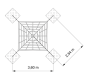🛝 Pyramide de cordes hauteur 3 m | Aire de jeux extérieure