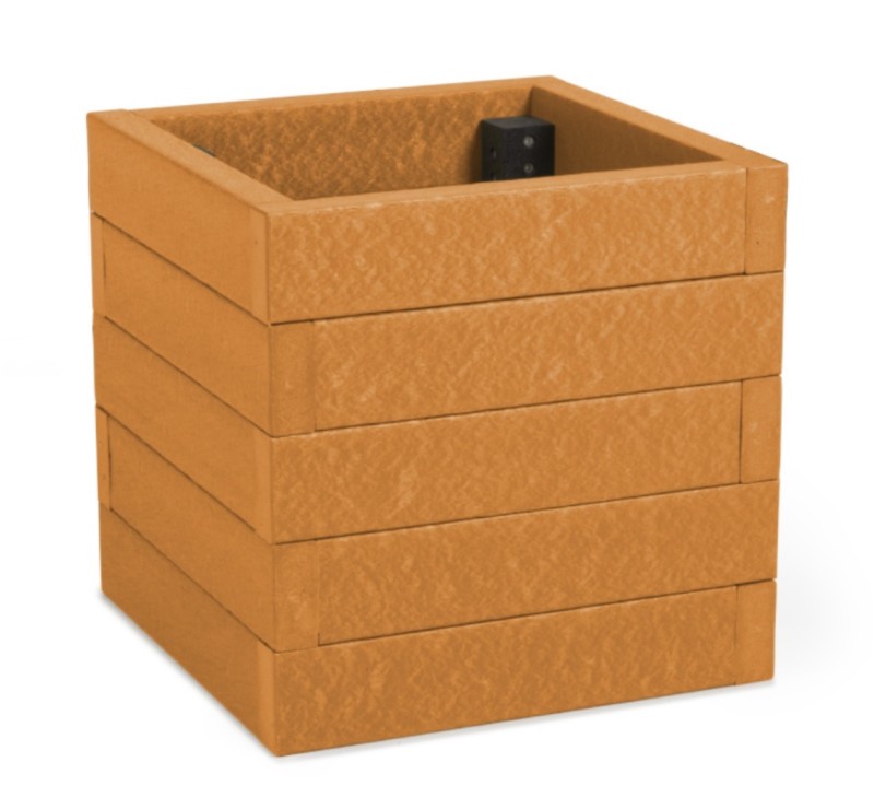 Jardinière carrée orange