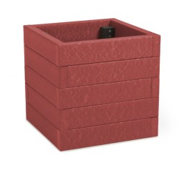 Jardinière carrée rouge