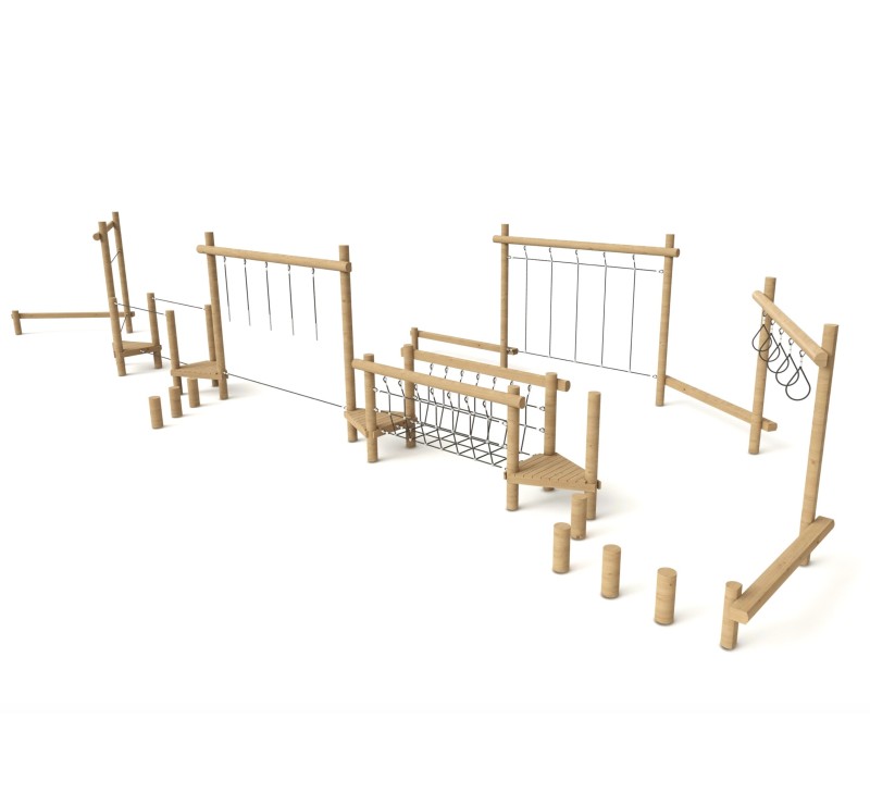 Aire de jeux en bois de robinier