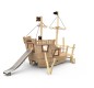 🛝👩‍👶‍👦👧👨🏻👦🏻 Jeu extérieur bateau en bois de robinier | Aire de jeux aux normes EN1176