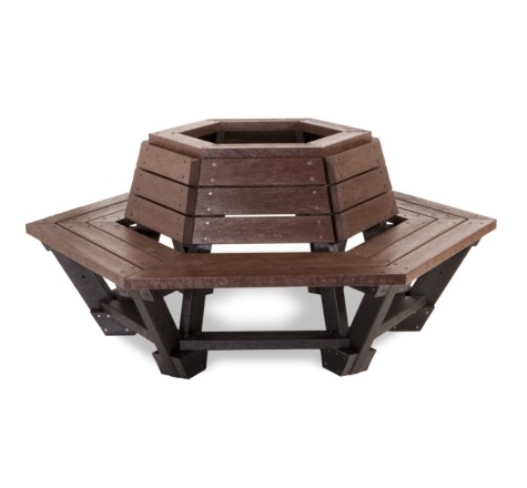 BANC TOUR D'ARBRE EN PLASTIQUE RECYCLE