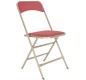 Chaise de spectacle rouge et dorée