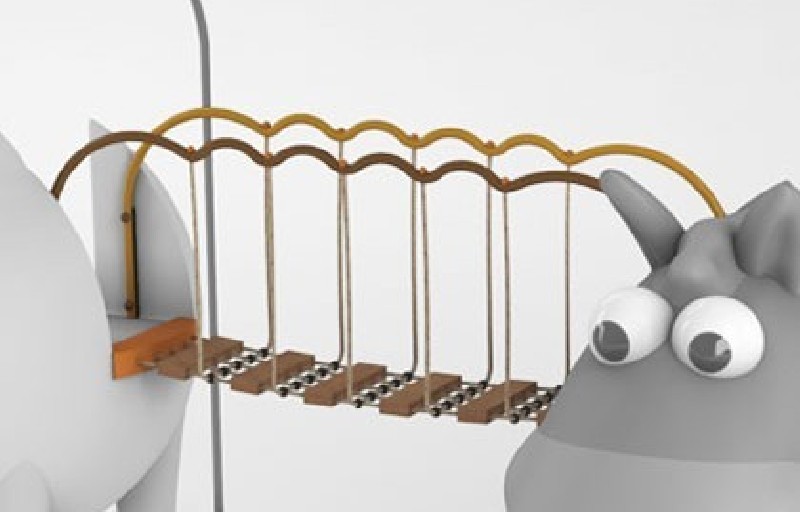 Structure de jeux "cheval et toboggan avec mât de pompier"