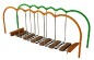 Structure de jeux "cheval et toboggan avec mât de pompier"