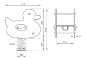 Canard jeu sur ressort 2 figurines