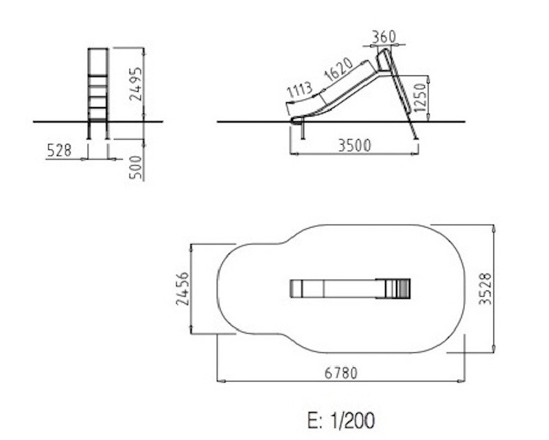 Toboggan inox 100 % aire de sécurité