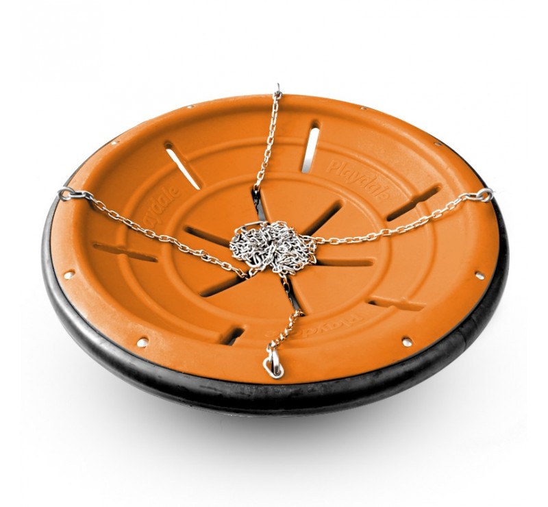 Portique-balançoire soucoupe volante en caoutchouc