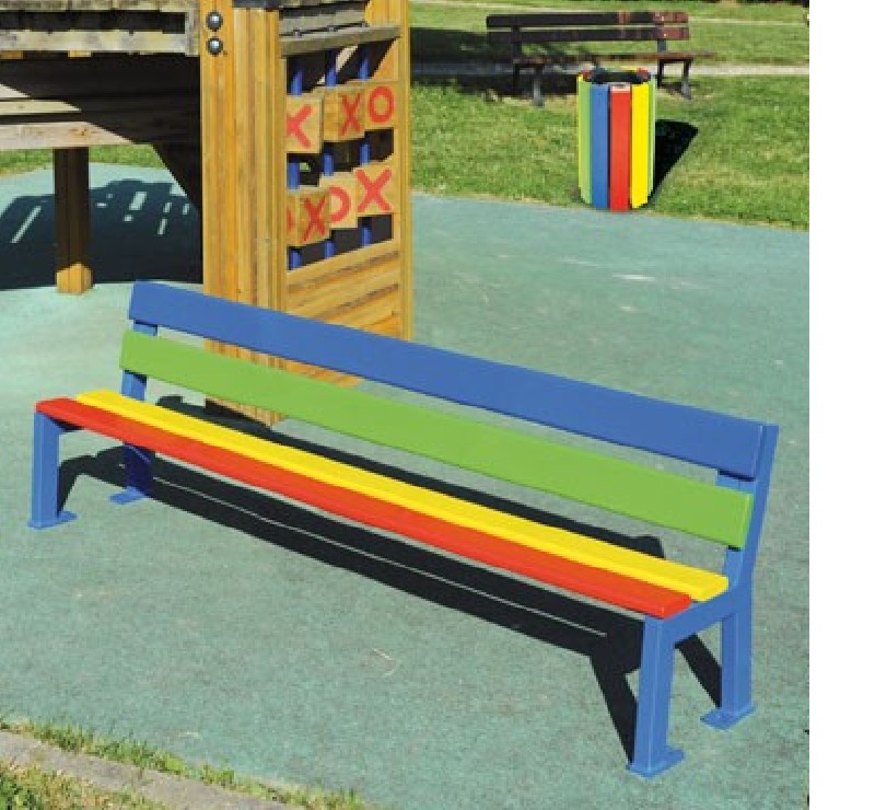Banc multicolore ou monochrome pour école maternelle