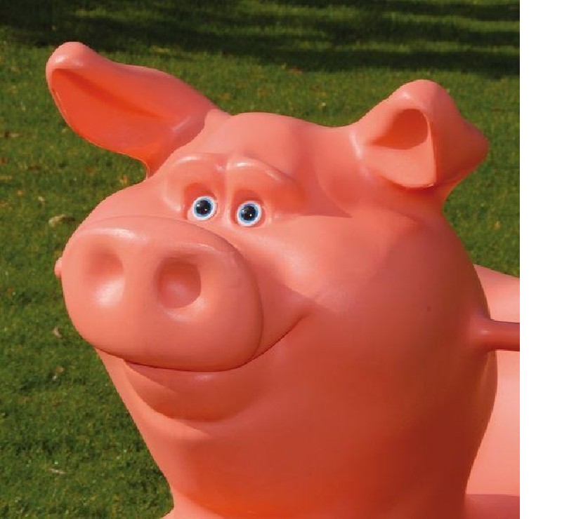 Cochon jeu sur ressort géant