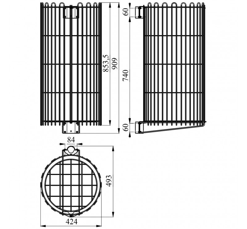 Corbeille VIGIPIRATE avec entourage grille ultra-résistant