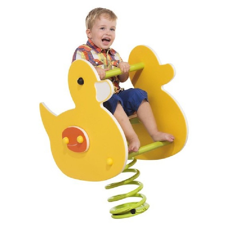 Canard jeu sur ressort 2 figurines
