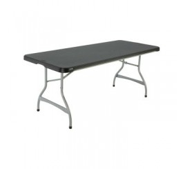 Table polypropylène noire professionnelle rectangulaire 183 cm