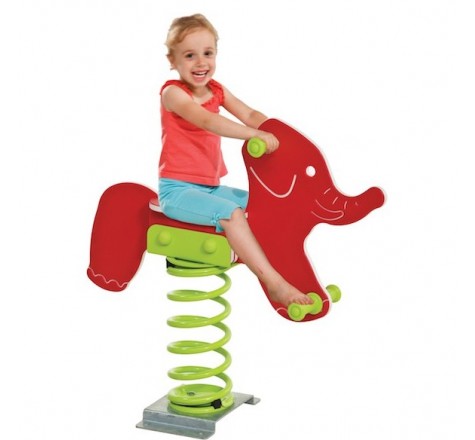 Eléphant rigolo jeu sur ressort